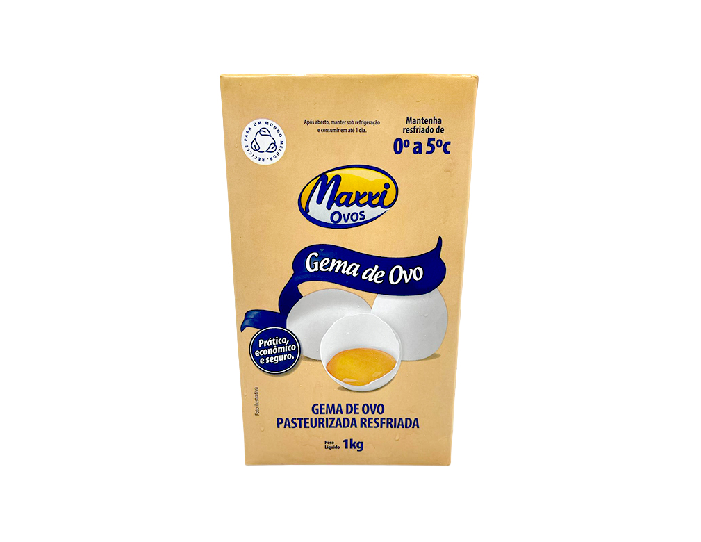 GEMA DE OVO PASTEURIZADA RESFRIADA MAXXIOVOS 1 KG (CX 12 UN)